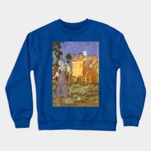 Vintage Fairy Tales, Cinderella in Her Golden Coach Crewneck Sweatshirt